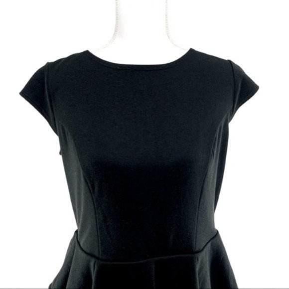 MOSSIMO / Black Peplum Dress / Large - Picture 4 of 11